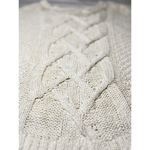 Moon River Cream Chunky Knit Dolman Flare Sleeve Relaxed Sweater Boho Women S‎ - Picture 4 of 11